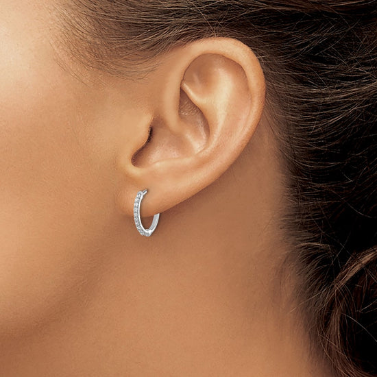 Diamond Hinged Hoop Earrings