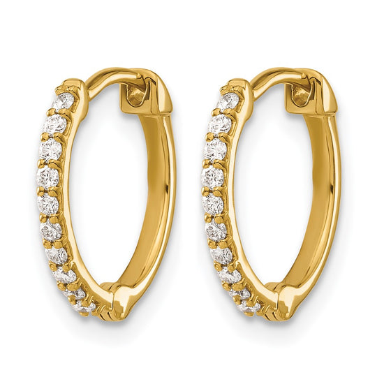 Diamond Hinged Hoop Earrings