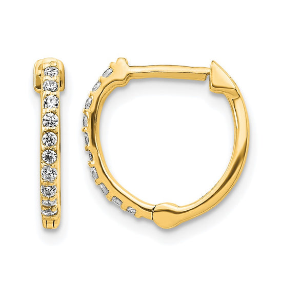 Diamond Hinged Hoop Earrings