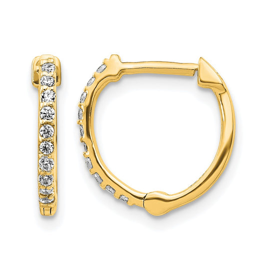 Diamond Hinged Hoop Earrings