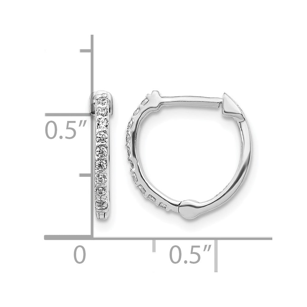 Diamond Hinged Hoop Earrings
