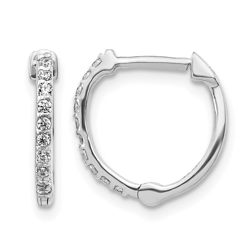 Diamond Hinged Hoop Earrings