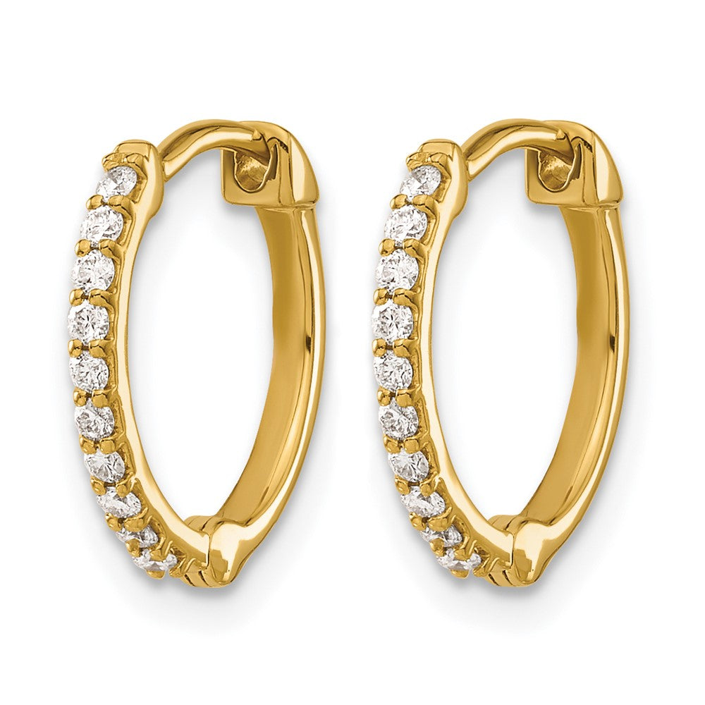 Diamond Hinged Hoop Earrings