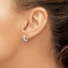 Gold Diamond Hinged Hoop Earrings