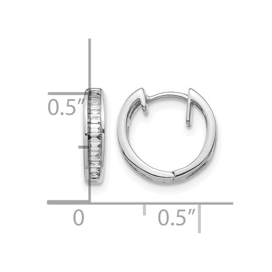 Gold Diamond Hinged Hoop Earrings