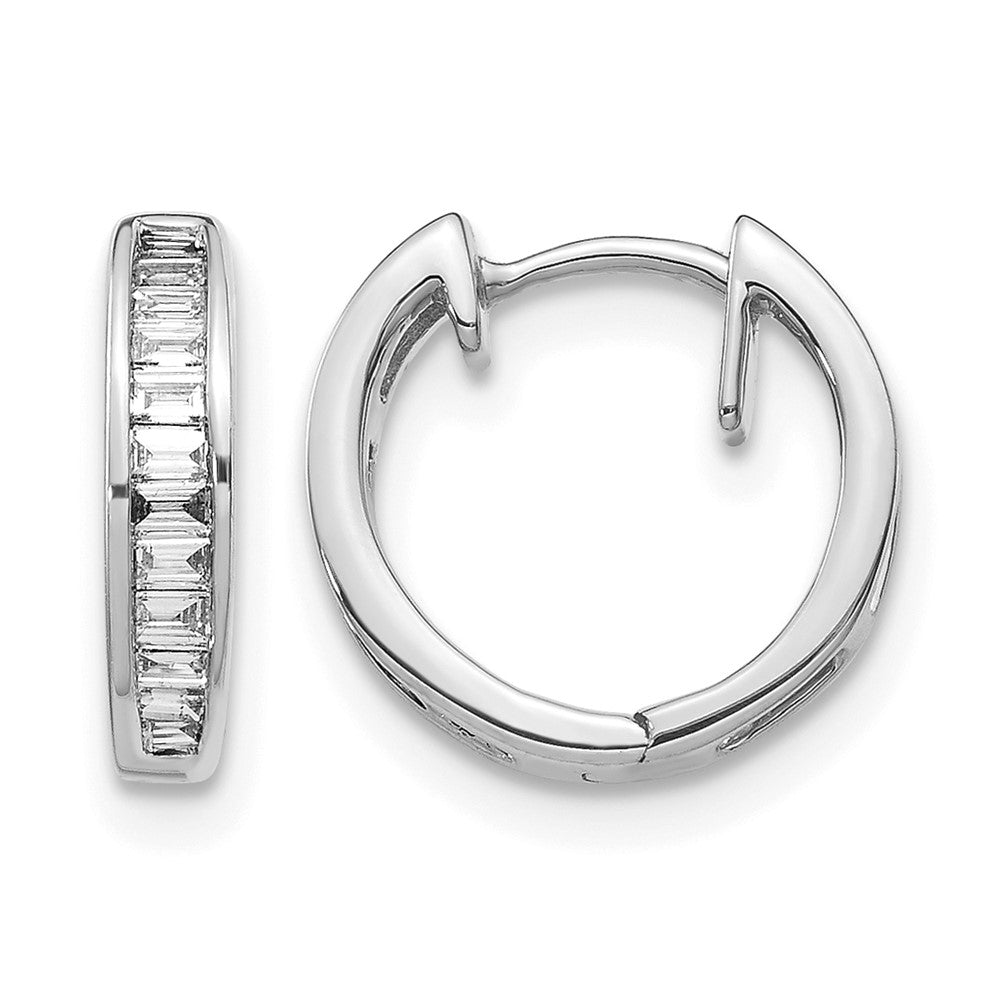 Gold Diamond Hinged Hoop Earrings