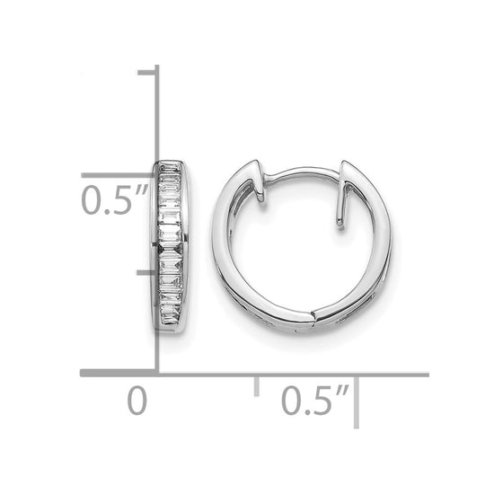 Gold Diamond Hinged Hoop Earrings