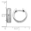 10k White Gold 2-row Diamond Hinged Hoop Earrings