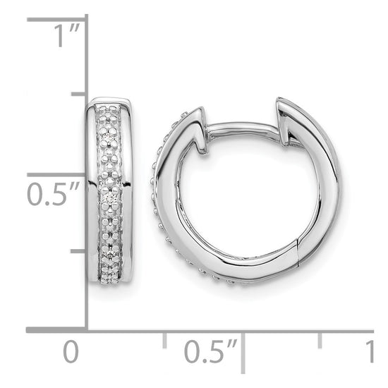 Gold Diamond Hinged Hoop Earrings