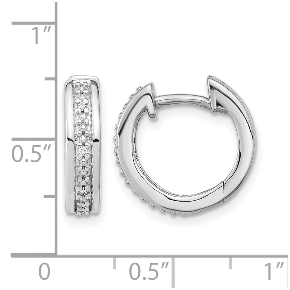 Gold Diamond Hinged Hoop Earrings