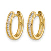 Gold Diamond Hinged Hoop Earrings