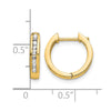 Gold Diamond Hinged Hoop Earrings
