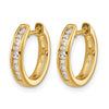 Gold Diamond Hinged Hoop Earrings