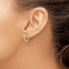 Gold Diamond Hinged Hoop Earrings