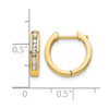 Gold Diamond Hinged Hoop Earrings