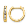 Gold Diamond Hinged Hoop Earrings