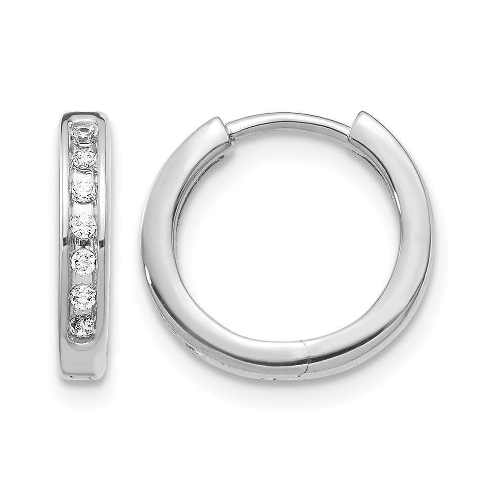 Diamond Hinged Hoop Earrings