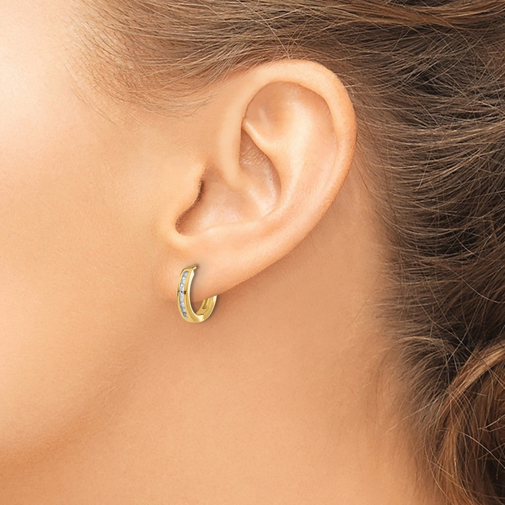 Diamond Hinged Hoop Earrings
