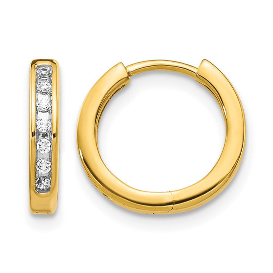 Diamond Hinged Hoop Earrings