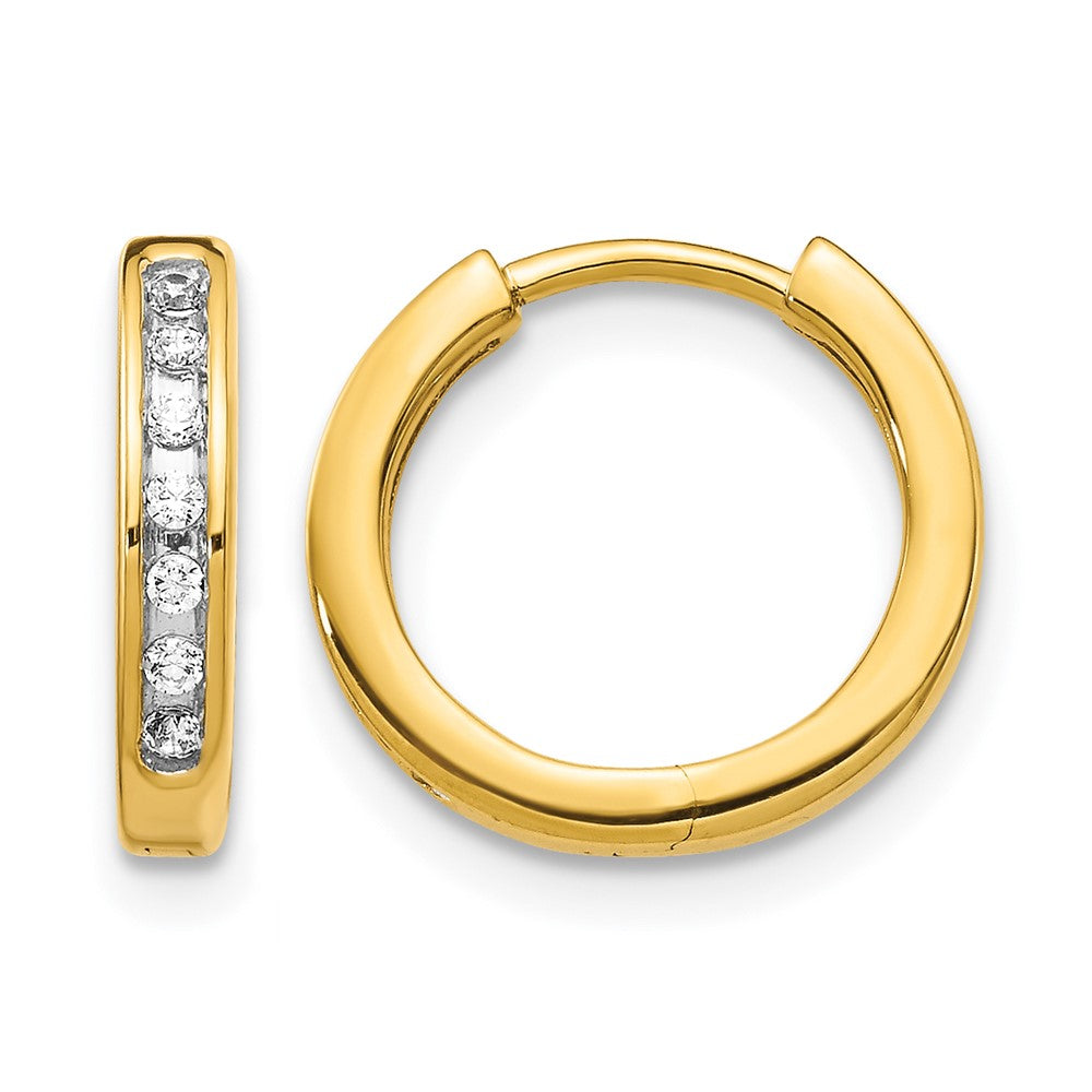 Diamond Hinged Hoop Earrings