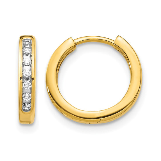 Diamond Hinged Hoop Earrings