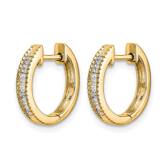 Diamond Hinged Hoop Earrings
