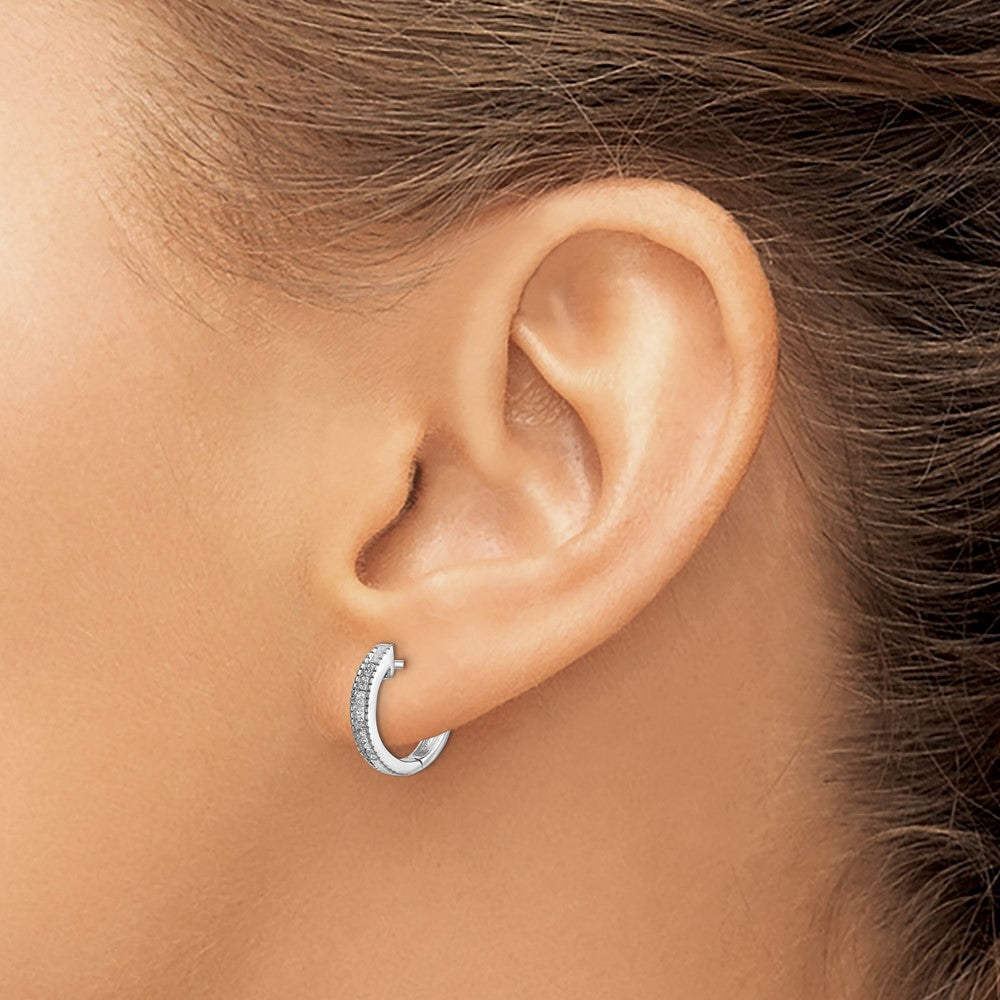 Diamond Hinged Hoop Earrings