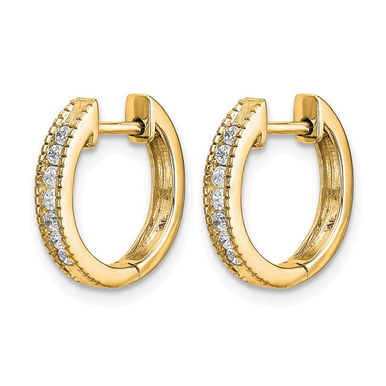 Diamond Hinged Hoop Earrings