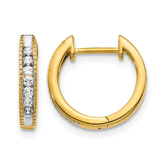 Diamond Hinged Hoop Earrings