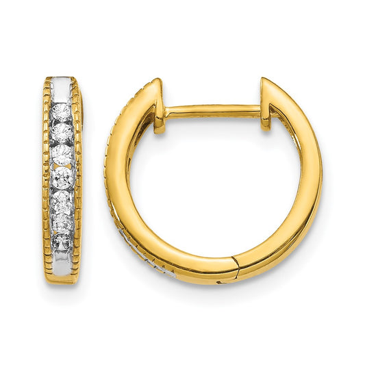 Diamond Hinged Hoop Earrings