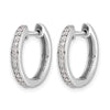 14k White Gold 1/3 carat Diamond Complete Hinged Hoop Earrings