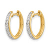 Diamond Hinged Hoop Earrings