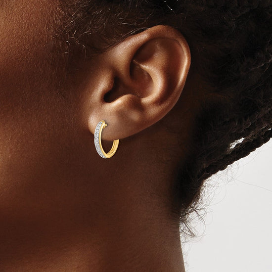 Diamond Hinged Hoop Earrings