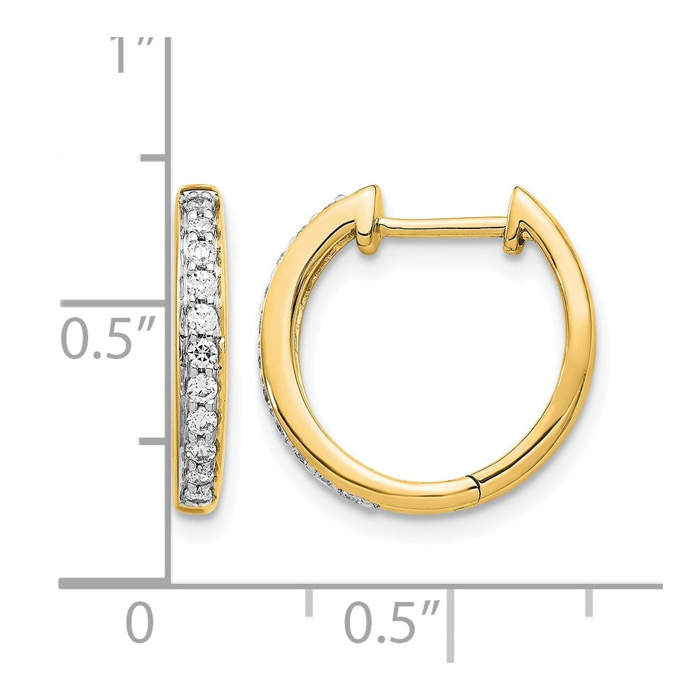 Diamond Hinged Hoop Earrings