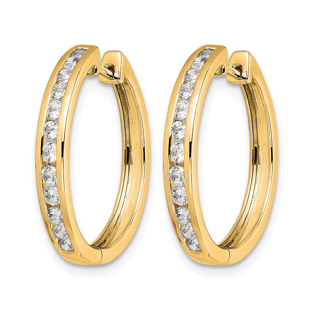 Diamond Hinged Hoop Earrings