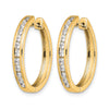 10k Diamond Hinged Hoop Earrings