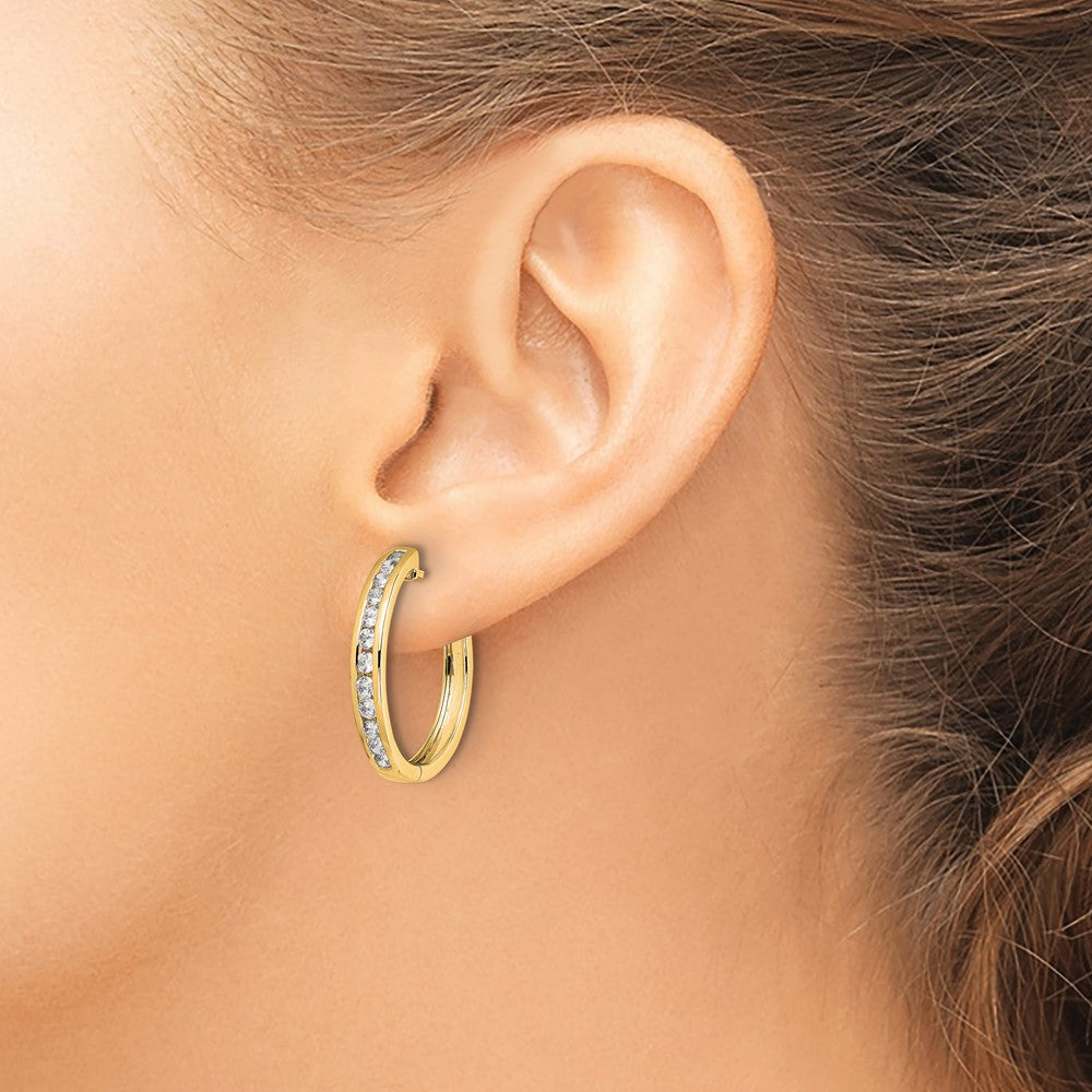 Diamond Hinged Hoop Earrings