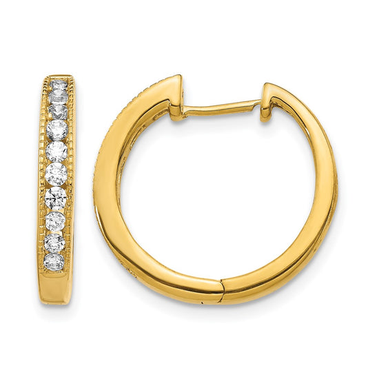 Diamond Hinged Hoop Earrings