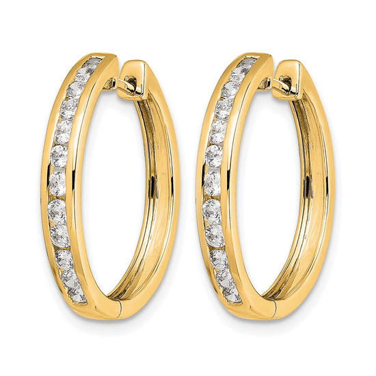 Diamond Hinged Hoop Earrings