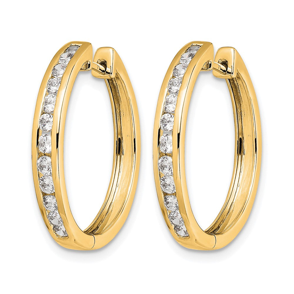 Diamond Hinged Hoop Earrings