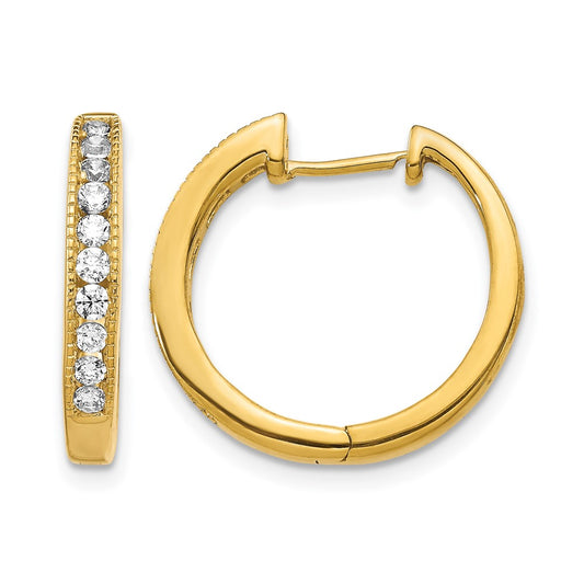 Diamond Hinged Hoop Earrings