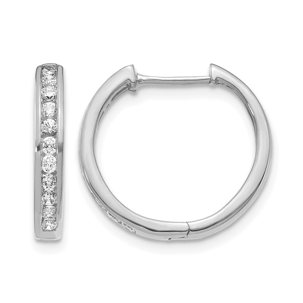 Diamond Hinged Hoop Earrings