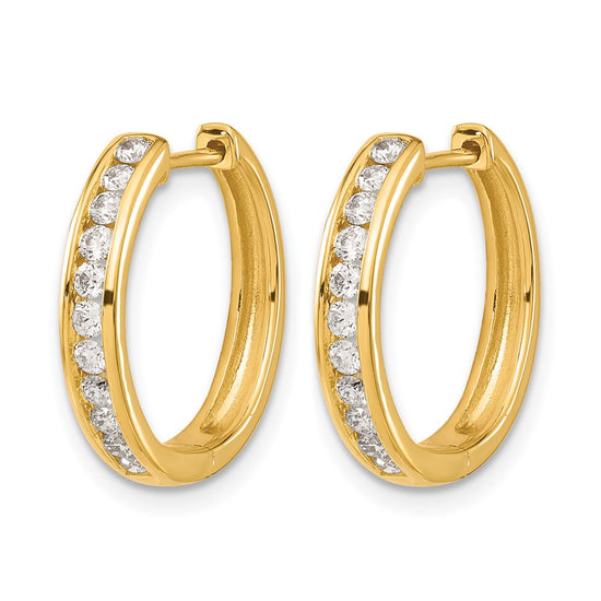 Diamond Hinged Hoop Earrings
