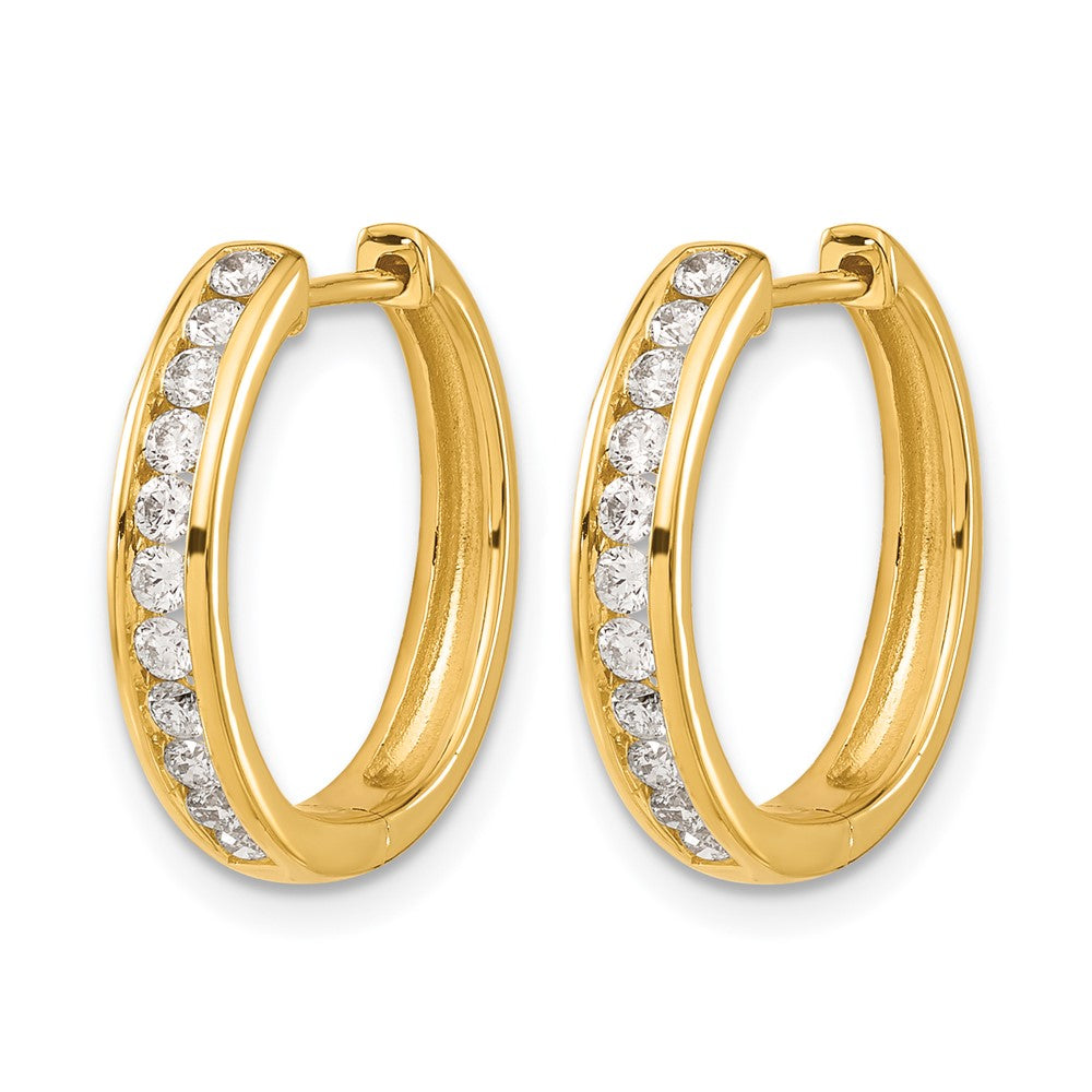 Diamond Hinged Hoop Earrings