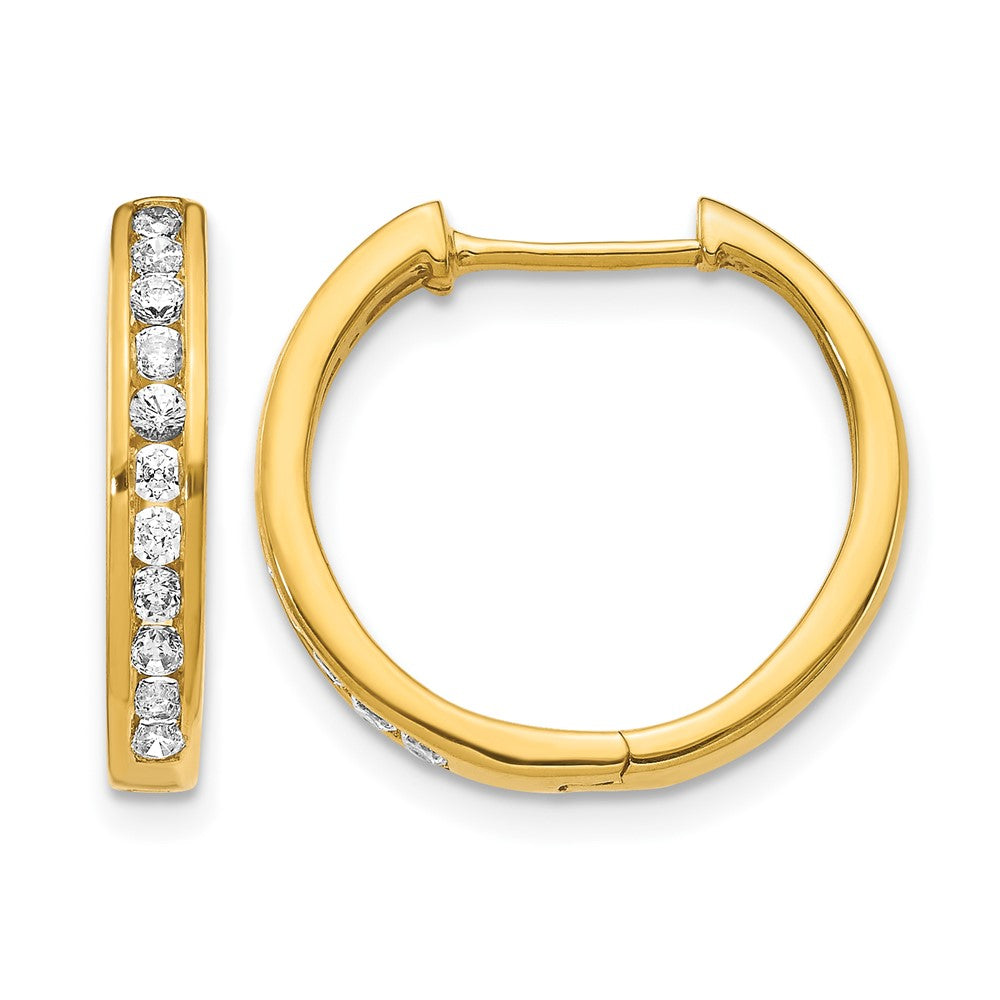 Diamond Hinged Hoop Earrings