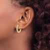 14k 1 carat Diamond Channel-set Hinged Hoop Earrings