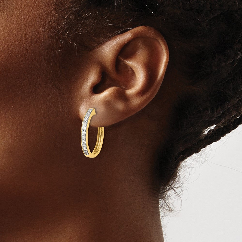 Diamond Hinged Hoop Earrings