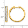 14k 3/4 carat Diamond Hinged Hoop Earrings