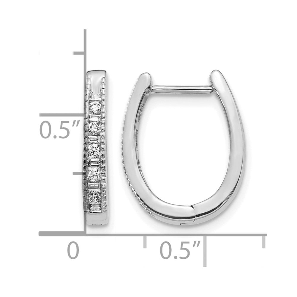Diamond Hinged Hoop Earrings