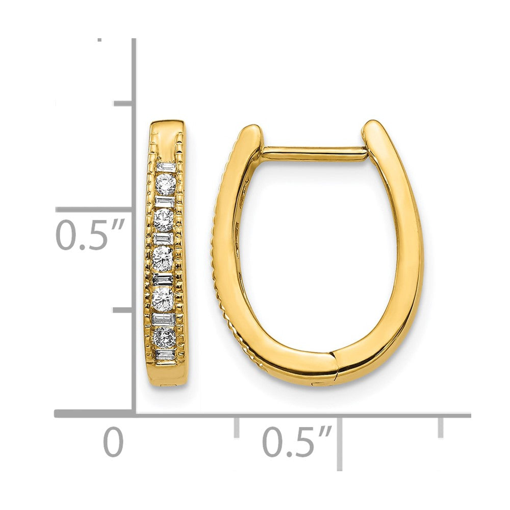Diamond Hinged Hoop Earrings